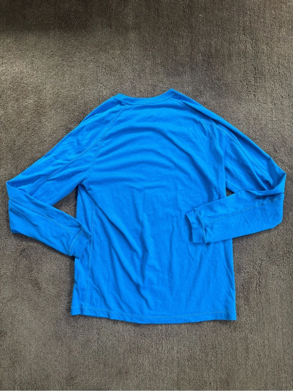 Jordan Men's Long-Sleeve Performance Tee — Bright Blue with Black Jumpman